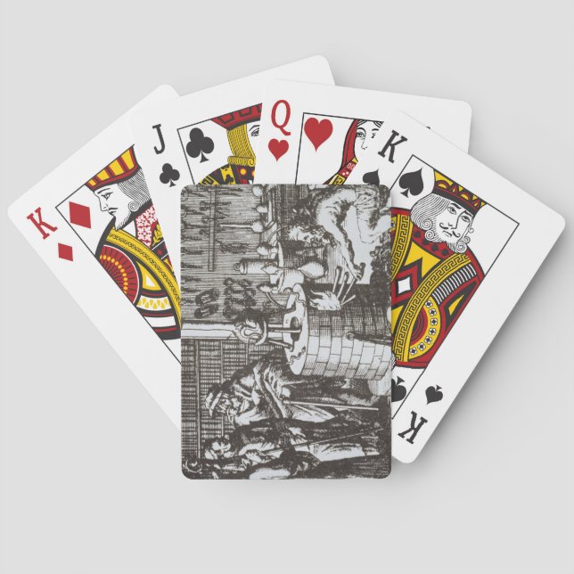Hermetiska filosofer och en alkemist, från 'musa casinokort (Baksidan)