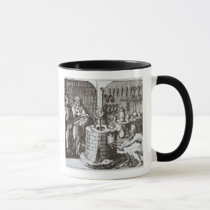 Hermetiska filosofer och en alkemist, från 'musa mugg