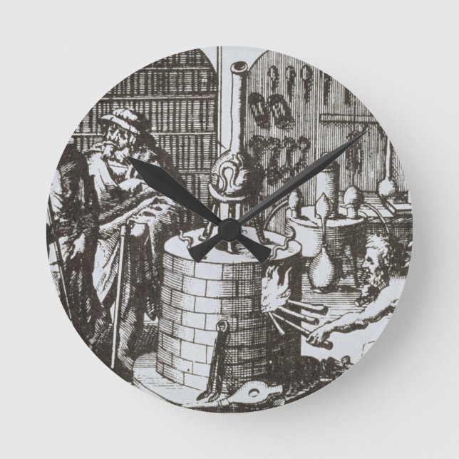 Hermetiska filosofer och en alkemist från "Muse" Rund Klocka (Framsida)