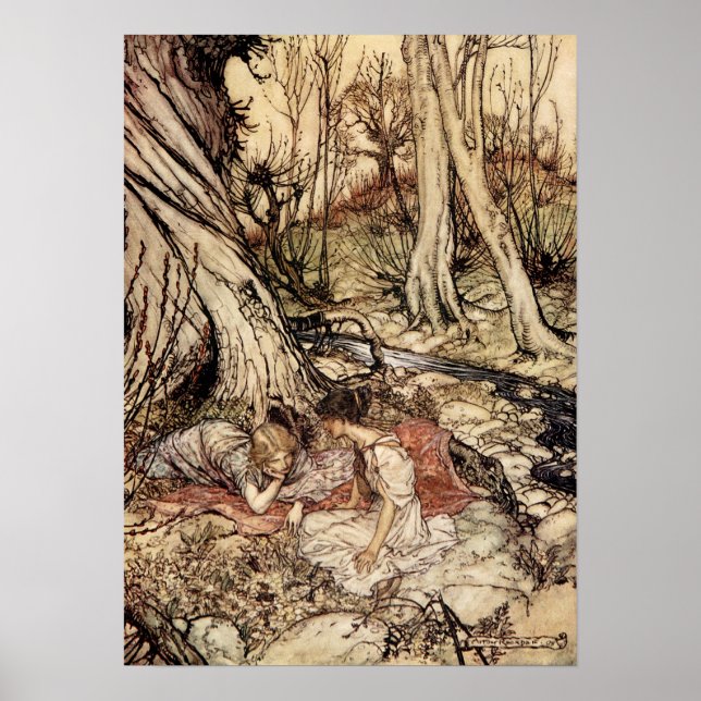 Hermia och Lysander Poster (Framsidan)