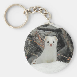 Hermine blanche nyckelring