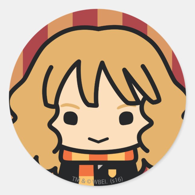 Hermione Granger Tecknad Karaktär Konst Runt Klistermärke (Framsida)