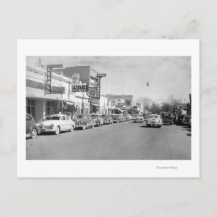 Hermiston, Oregon Main Street View Photograph Vykort