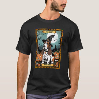 Hermit Basset Hound Halloween Tarot Card T Shirt
