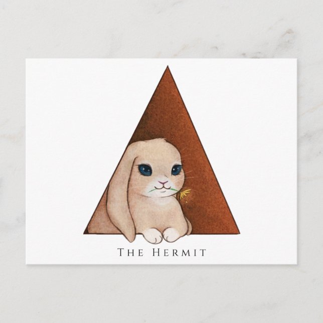 "Hermit" Bunny Vykort (Framsida)