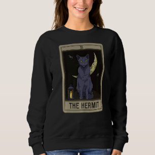 Hermit Cat Arcana Tarot Card Mystical Wiccan T Shirt