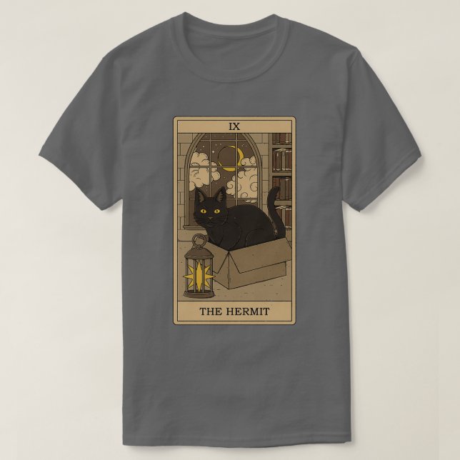Hermit Cats Tarot T Shirt (Design framsida)