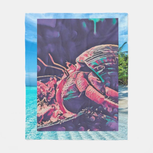 Hermit Crab Blanket  Fleecefilt (Framsidan)