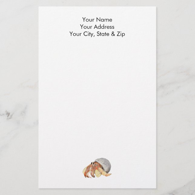 Hermit Crab Brevpapper (Framsida)