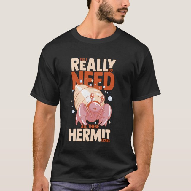 Hermit Crab Funny Animals Cute Pet T Shirt (Framsida)
