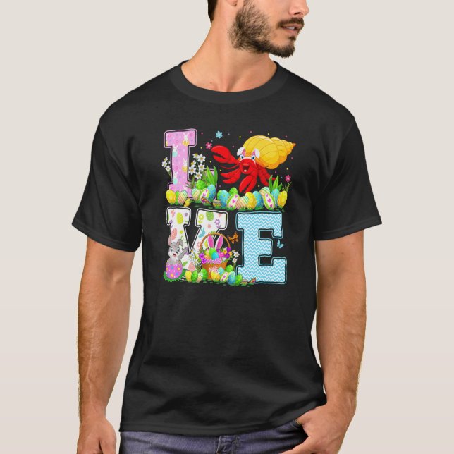 Hermit Crab Påskägg Hunt Funny Kärlek Hermit Crab T Shirt (Framsida)