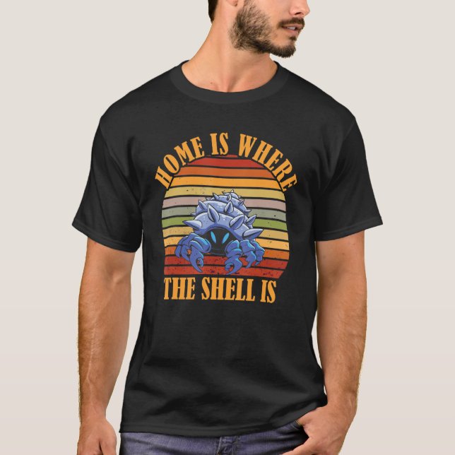 Hermit Crab  Retro Hermit Crab Home Shell Sea Anim T Shirt (Framsida)