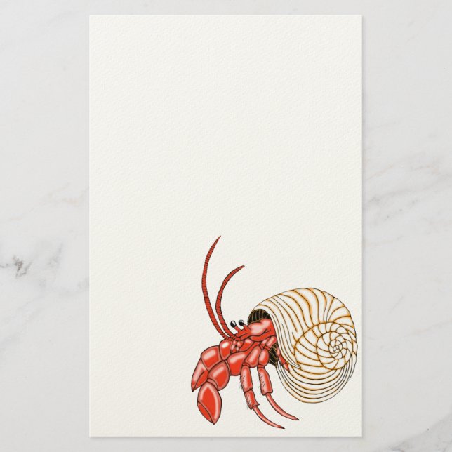 Hermit Crab Stationery Brevpapper (Framsida)