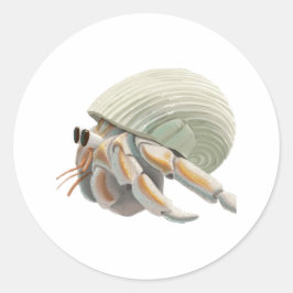 Hermit Crab Sticker Runt Klistermärke