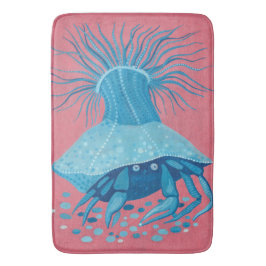 Hermit Crab, Undervattenskustall, Djurets Rosa Blu Badrumsmatta