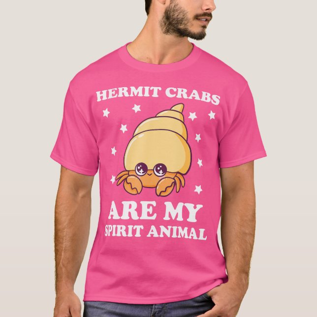 Hermit Crabs är min själ, Kawaii Crab Funn T Shirt (Framsida)
