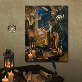 Hermit-kortets illustration - alkemikonst poster