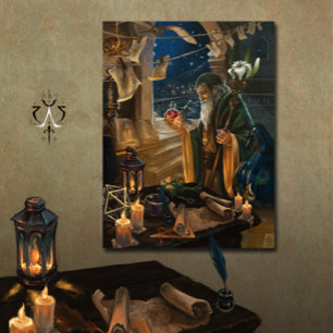Hermit-kortets illustration - alkemikonst poster