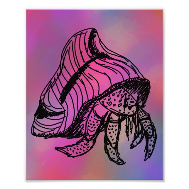 Hermit krabb print fototryck (Framsidan)