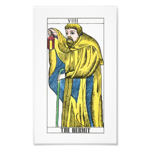 Hermit Tarot Card Fototryck
