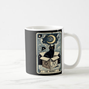Hermit Tarot Card-katt i lådan Mystic Funny Katt Kaffemugg