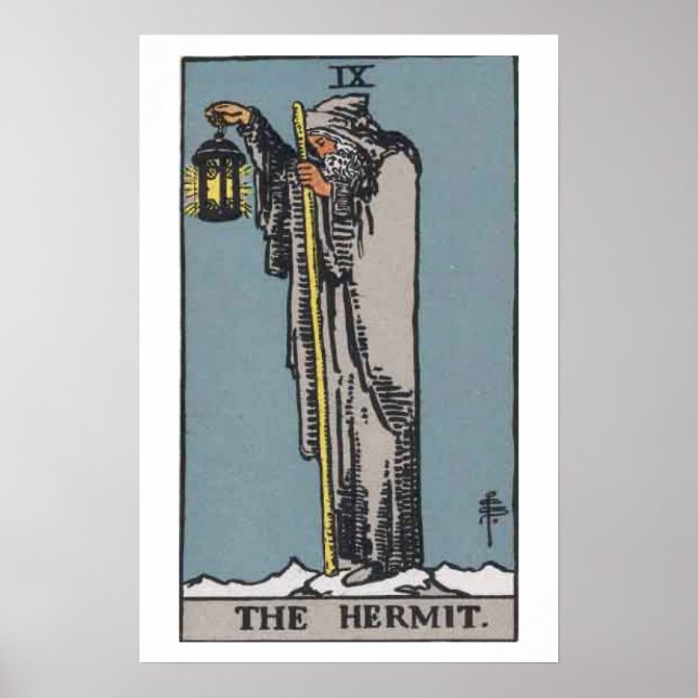 Hermit Tarot Card Poster (Framsidan)