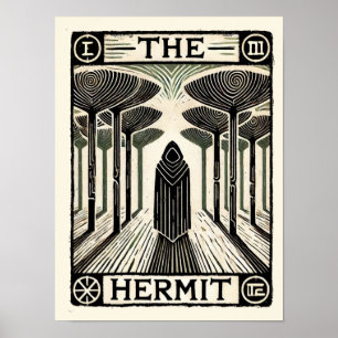Hermit Tarot Card Poster
