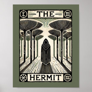 Hermit Tarot Card Poster