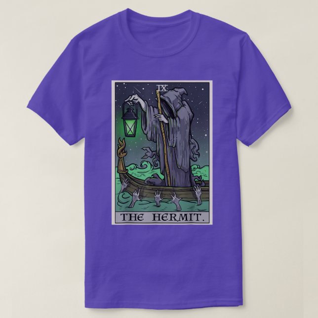 Hermit Tarot Card T Shirt (Design framsida)