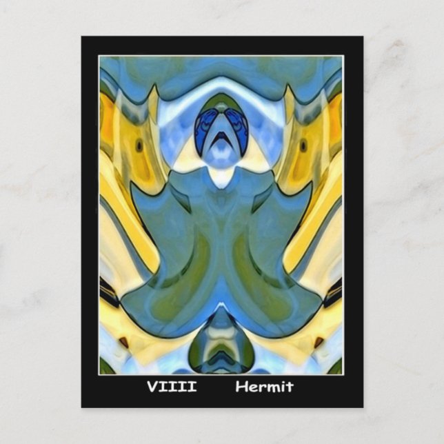Hermit Tarotkort Vykort (Framsida)