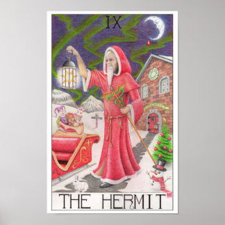 Hermit-tarotkortet Poster