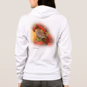 Hermit Thush Songbird på Scarlet Firethorn T-shirt
