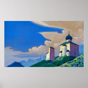 Hermitage of Saint Sergius av Nicholas Roerich Poster