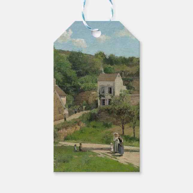 Hermitage vid Pontoise Camille Pissarro Presentetikett (Framsidan)