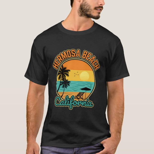 Hermosa Beach � Australien � kustjude T Shirt (Framsida)