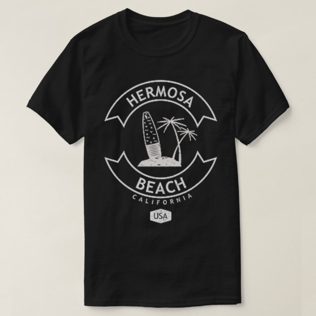 Hermosa Beach California Surfa T Shirt (Design framsida)