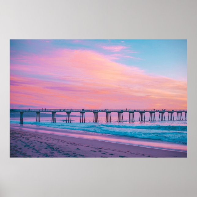 HERMOSA BEACH, CALIFORNIA, USA POSTER (Framsidan)