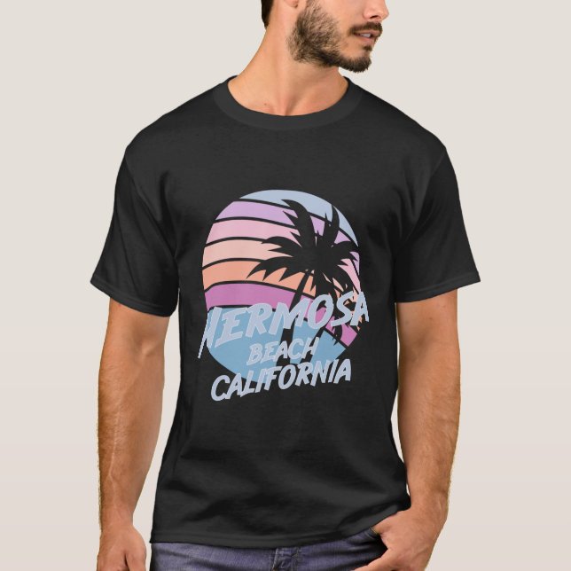 Hermosa Beach Kalifornien T Shirt (Framsida)