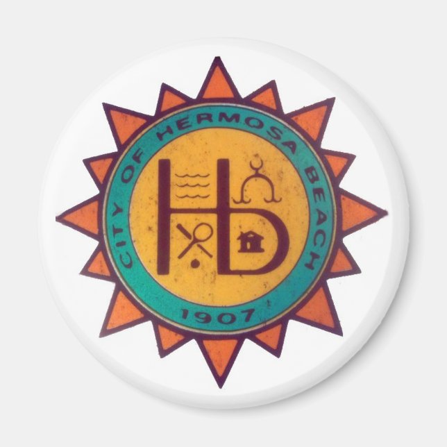 Hermosa Beach Seal Magnet (Framsidan)