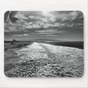 Hermosa Beach, svartvit bild Musmatta