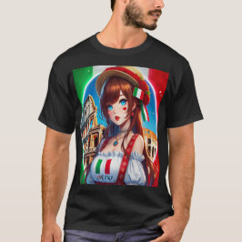 HERMOSA CHICA ANIME EN EL COLISEO DE ROMA, ITALIA T SHIRT