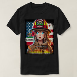 HERMOSA CHICA ANIME EN SOLIDARIDAD CON CALIFORNIA T SHIRT