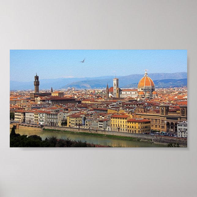 Hermosa vista panorámica de Florencia Poster (Framsidan)