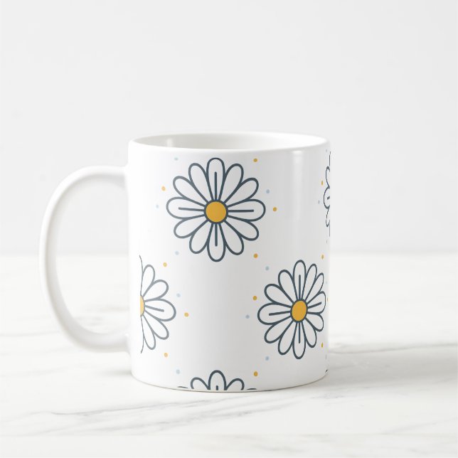 Hermosas margaritas minimalistas  kaffemugg (Vänster)