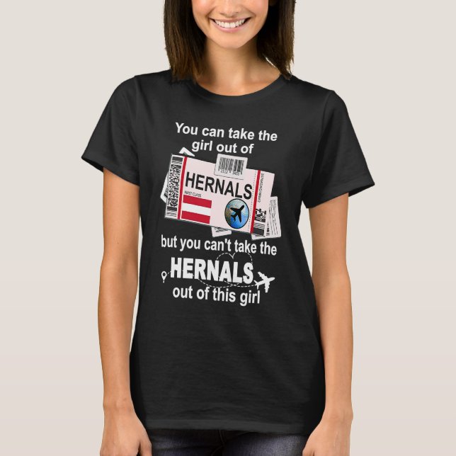 Hernals Boarding Pass Hernals Girl Hernals T Shirt (Framsida)