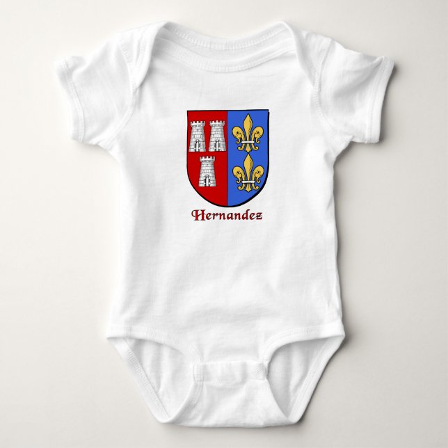 Hernandez Family Shield Infant Creeper Tee Shirt (Framsida)