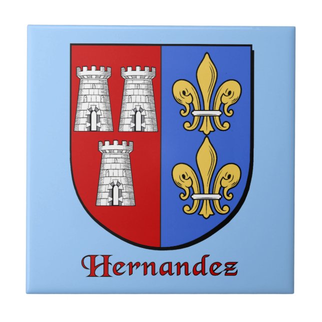 Hernandez Family Shield Kakelplatta (Framsidan)