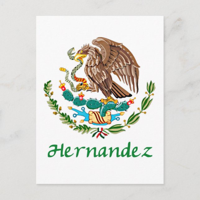 Hernandez Mexikanska nationalsäl Vykort (Framsida)