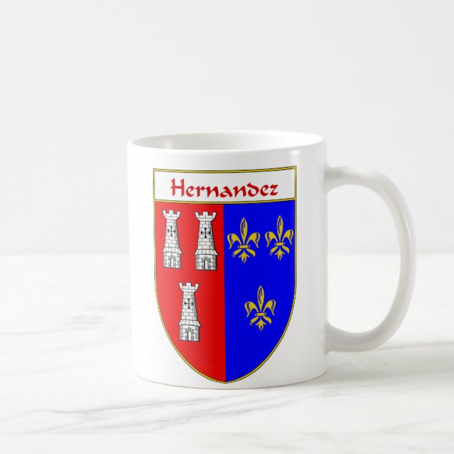 Hernandez vapensköld-/familjvapensköld kaffemugg (Höger)