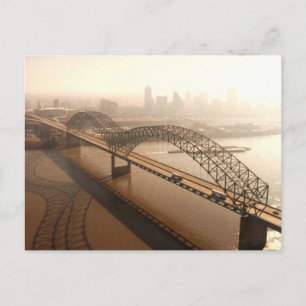 Hernando de Soto Bridge i Memphis Vykort